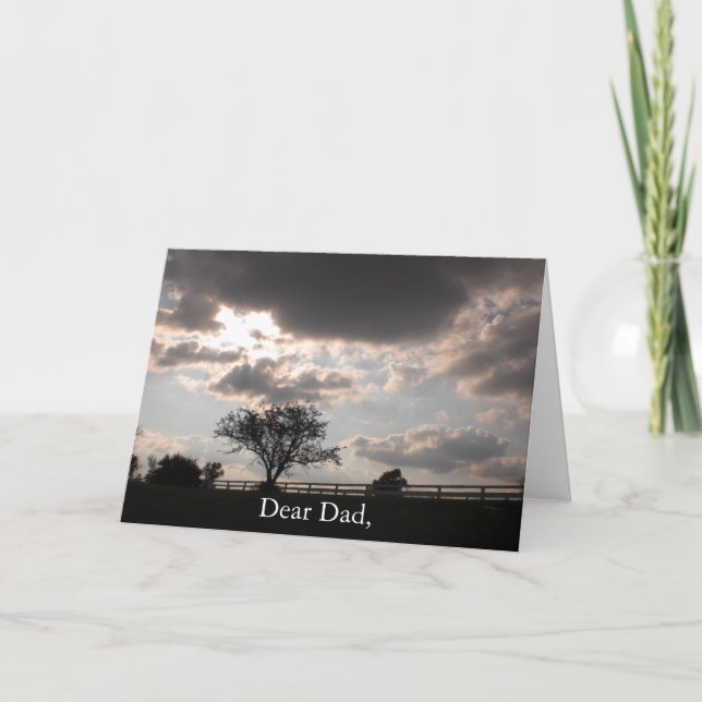 Tarjeta Keepsake conmemorativa del Día del Padre (Anverso)