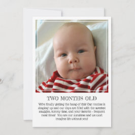 Tarjeta Keepsake de hito: dos meses de antigüedad