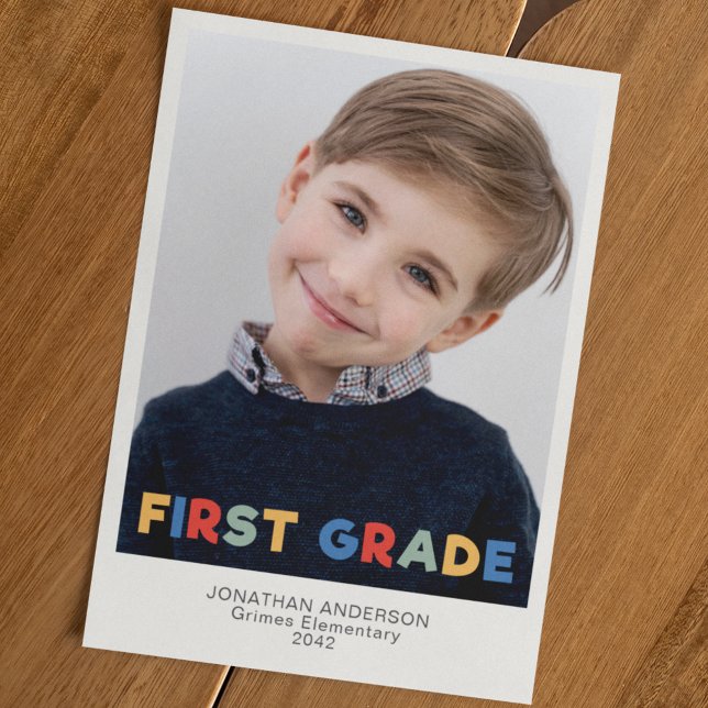 Tarjeta Keepsake de primer curso escolar (Subido por el creador)
