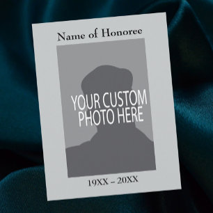 Tarjeta Keepsake del servicio conmemorativo con fo