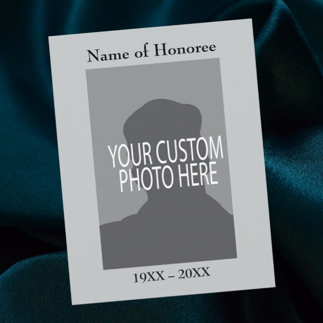 Tarjeta Keepsake del servicio conmemorativo con fo (Subido por el creador)