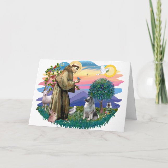 Tarjeta Keeshond (#2) (Anverso)