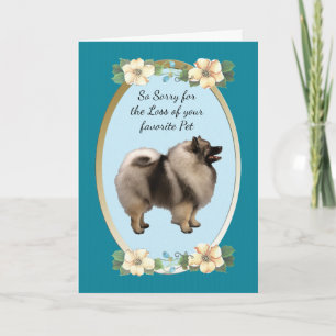 Tarjeta Keeshond, condolencia o pérdida del mascota
