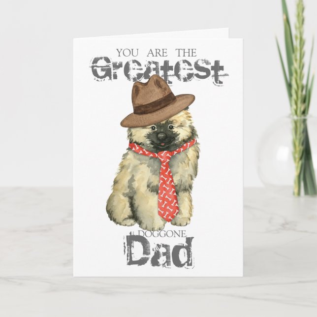 Tarjeta Keeshond Dad (Anverso)