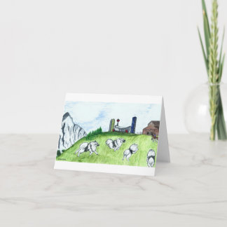 Tarjeta Keeshond en blanco Notecards