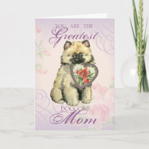 Tarjeta Keeshond Heart Mom