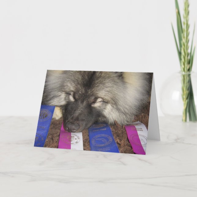 Tarjeta Keeshond Show Puppy (Anverso)