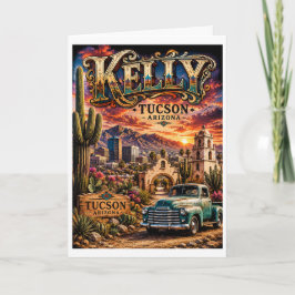 Tarjeta Kelly Tucson Arizona Personalizado del Suroeste