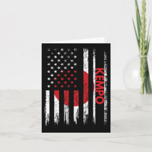 Tarjeta Kempo Bandera Americana Karate Artes Marciales Jap