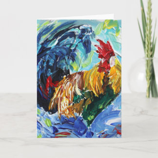 Tarjeta Ken el gallo. Los pollos del amor aman este el