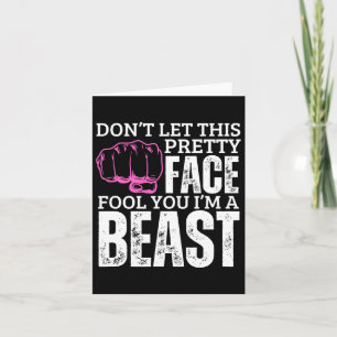 Tarjeta Kenpo Karate Chica I'm A Beast Funny Women America