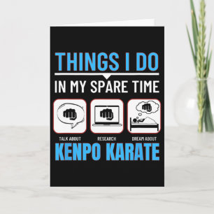 Tarjeta Kenpo Karate Cosas Que Hago En Mi Tiempo Libre Ame