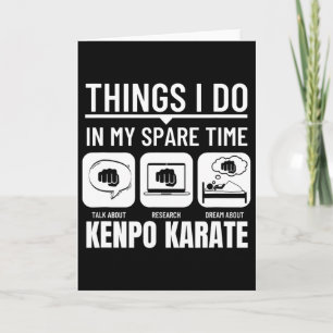 Tarjeta Kenpo Karate Cosas Que Hago En Mi Tiempo Libre Ame