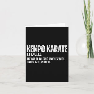 Tarjeta Kenpo Karate Definition Funny American Kenpo 1