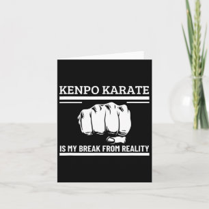 Tarjeta Kenpo Karate es mi escapada de la realidad gracios
