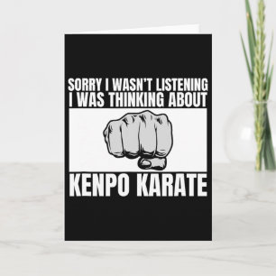 Tarjeta Kenpo Karate Siento no haber escuchado a los norte