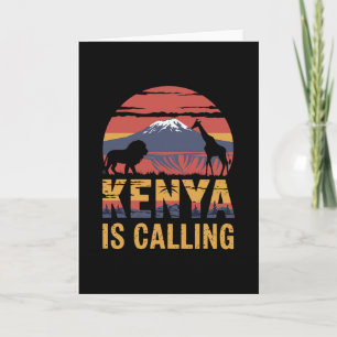 Tarjeta Kenya Está Llamando Amante del Safari Vacaciones d