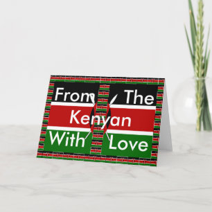 Tarjeta Kenya Seamless Flags Borde tramas de arte