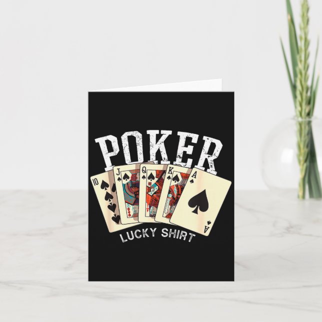 Tarjeta Ker Lucky Shirt Ker Player Gambling Funny Ker  (Anverso)