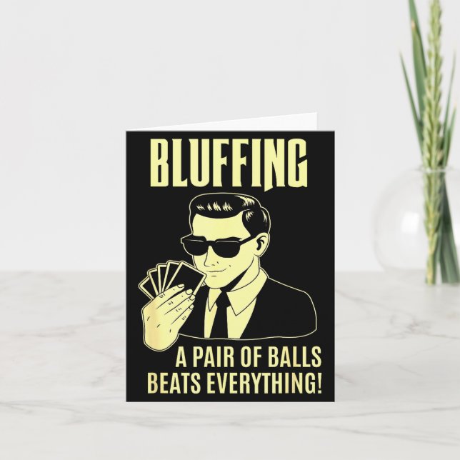 Tarjeta Ker Player Texas Hold'em Night - Bluffing Funny Ke (Anverso)