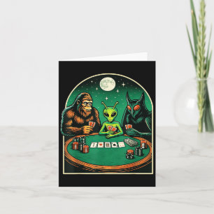 Tarjeta Ker Shirt Hombres Mujeres Pie Grande Alien Mothman