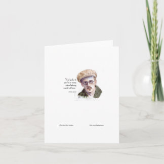 Tarjeta Kerr/Londres James Joyce y la cita "Dios habló"