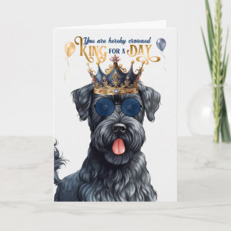 Tarjeta Kerry Blue Terrier Dog King por un día divertido c