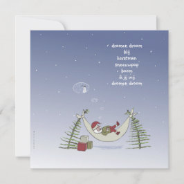 Tarjeta kerstman in hangmat