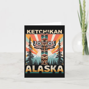 Tarjeta Ketchikan Alaska Nativo Indio Americano Totem Le