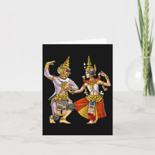 Tarjeta Khmer camboyano tradicional baile Apsara Camboya