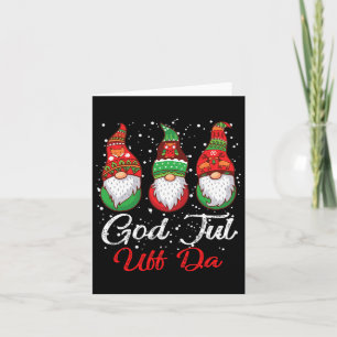 Tarjeta Ki God Jul Uff Da Sueco Merry Christmas Gnome Co