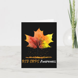 Tarjeta Ki Maple Leaf Rsd Crps Concientización Naranja Ri