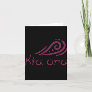 Tarjeta Kia Ora Hola Ola En Maorí Nueva Zelanda Lynesian