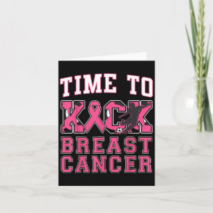 Tarjeta Kick Breast Cancer Awareness Soccer Pink Ribbon Bo