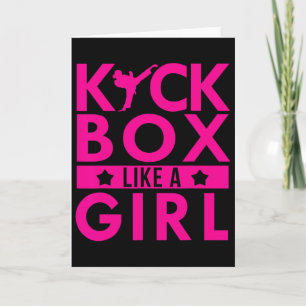 Tarjeta Kickbox Like A Girl Artes Marciales Kickboxing Kar