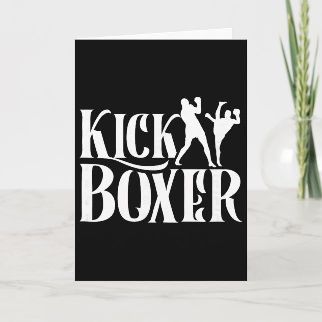 Tarjeta Kickboxer Kickbox Kick Boxing Kickboxing Martial A (Anverso)