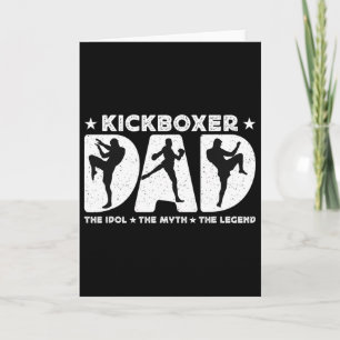 Tarjeta Kickboxer Papá El Ídolo El Mito Ama El Kickboxing 