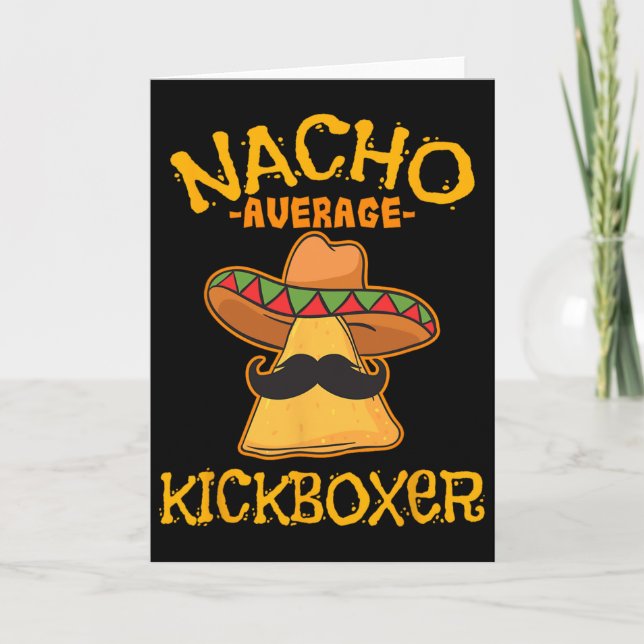 Tarjeta Kickboxer promedio nacho Cinco De Mayo patada mexi (Anverso)