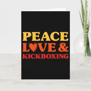 Tarjeta Kickboxing amo el kickboxing para hombres y mujere