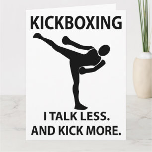 Tarjeta Kickboxing Artes Marciales Luchador Kickboxing