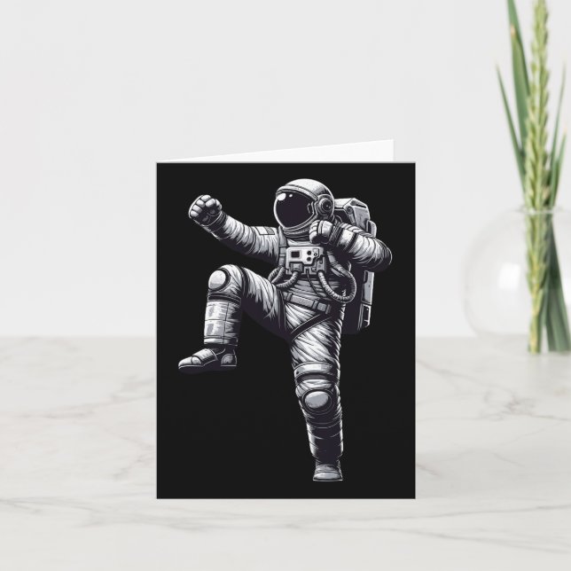 Tarjeta Kickboxing astronauta tailandés muay (Anverso)