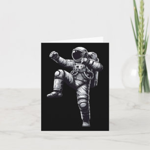 Tarjeta Kickboxing astronauta tailandés muay