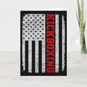Tarjeta Kickboxing Bandera Americana 4 de Julio Patriótico