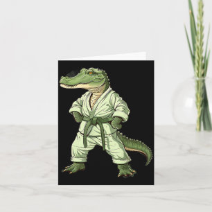 Tarjeta Kickboxing Cocodrilo Taekwondo Karate MMA Divertid