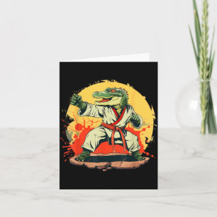 Tarjeta Kickboxing Cocodrilo Taekwondo Karate MMA Divertid
