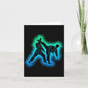 Tarjeta Kickboxing de Karate Taekwondo Niños