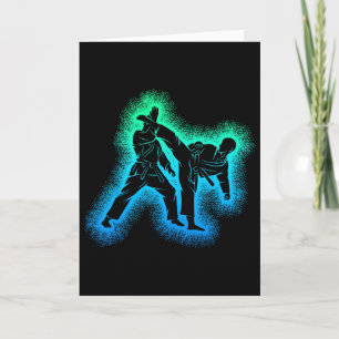 Tarjeta Kickboxing de Karate Taekwondo Niños