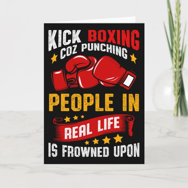 Tarjeta Kickboxing Divertido  (Anverso)