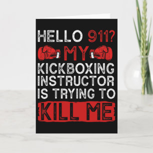 Tarjeta Kickboxing divertido kickboxer kickbox