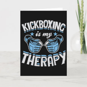 Tarjeta Kickboxing Es Mi Terapia Divertido Boxeo Karate Ma